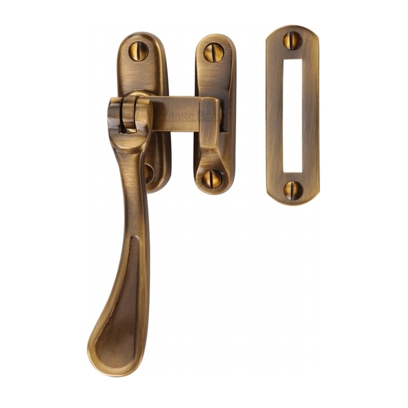 V1003 MP/HP-AT • Antique Brass • Heritage Brass Victorian Casement Fastener